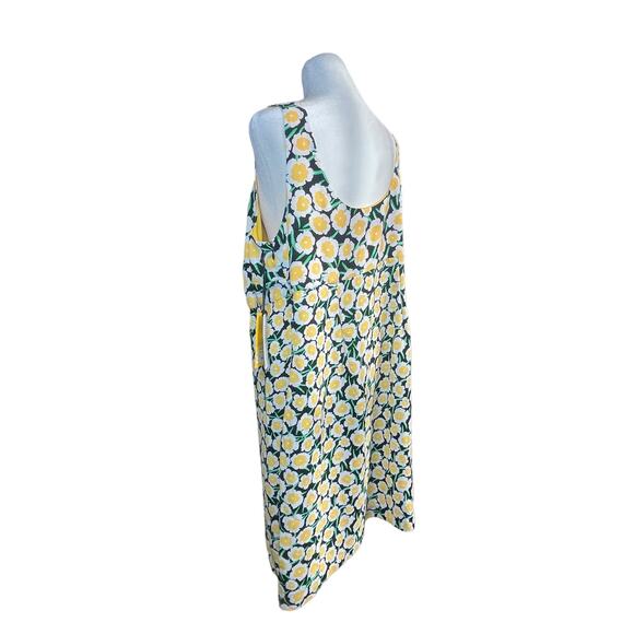 Diane Von Furstenberg Target Women's 90s Shift Yellow Poppy Mini Dress Size 17 - Picture 5 of 9